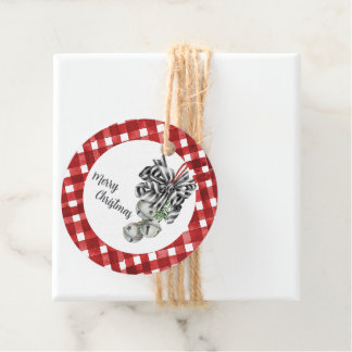 Rustic Red Gingham Noël Favour Tags