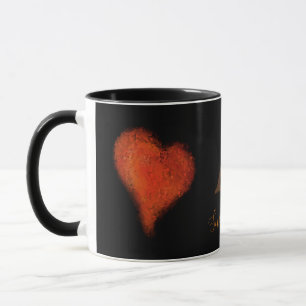 Rustic Red Heart Mug