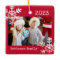 Rustic Red Photo Ornament with Snowflakes