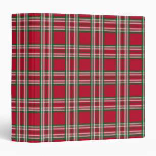 Rustic Red Plaid Christmas Holiday Binder