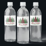 Rustic Red Plaid Merry Christmas Trees Party Water Bottle Label<br><div class="desc">This rustic holiday water bottle label features trendy red plaid and green Christmas trees above your message Merry Christmas. A cute and traditional look that is currently in style again,  these festive labels are perfect for a family who likes a classic and nostalgic design.</div>