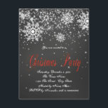 Rustic Red Snowflake Chalkboard Christmas Party Invitation<br><div class="desc">Pretty rustic white chalk with red text snowflake chalkboard Christmas party invitation. This simple elegant black and red snowflake Christmas party invitation is easily customized for your event by adding your details in the font style and wording of your choice.</div>