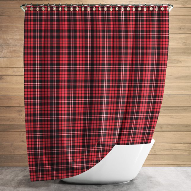 Rustic Red Tartan Plaid Pattern (Rustic Red Tartan Plaid Pattern Shower Curtain)