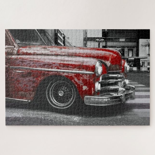Rustic Red Truck Photo Jigsaw Puzzle (Horizontal)