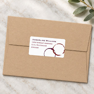 Rustic Red Wine Wedding Return Address Label