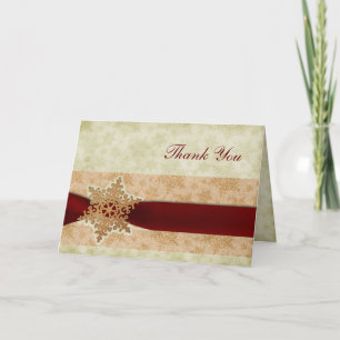 rustic red winter wedding Thank You