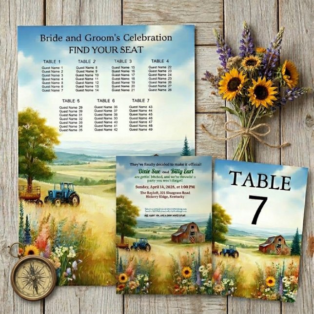 Rustic Redneck Countryside Wedding Invitation (Creator Uploaded)