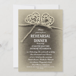 rustic rehearsal dinner invitation