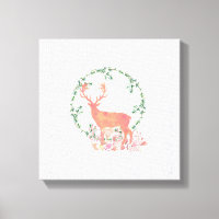 Rustic Reindeer Boho Watercolor