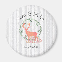 Rustic Reindeer Boho Watercolor Wedding