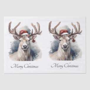 Rustic Reindeer Christmas, custom Tissue Paper