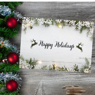 Rustic Reindeer Christmas Holiday Card