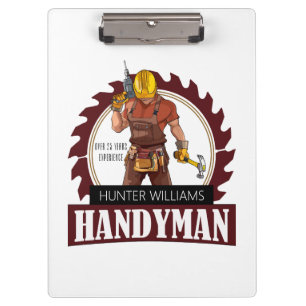 Rustic Repairman Construction Handyman Modern Clipboard
