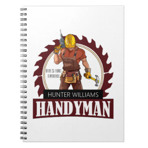 Rustic Repairman Construction Handyman Modern Notebook