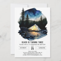 Rustic Retreat Kids' Birthday Invitation