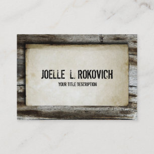 Rustic Retro Vintage Wood Plank Business Card