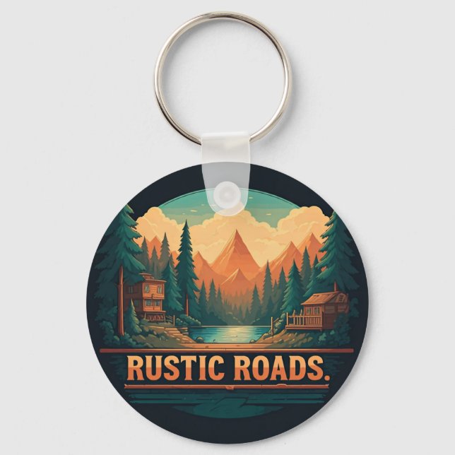 Rustic Roads  Keychain (Front)