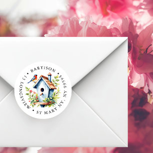 Rustic Robin Bird Box Label   Watercolour Nature 