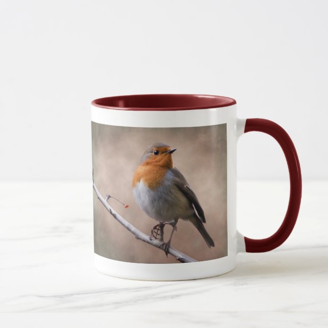 Rustic Robin Mug (Right)