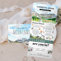 Rustic Rocky Mountain | Illustrated Wedding