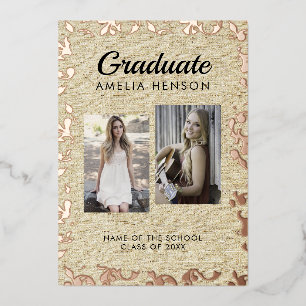 Rustic Rococo Graduate Photo Collage Graduation