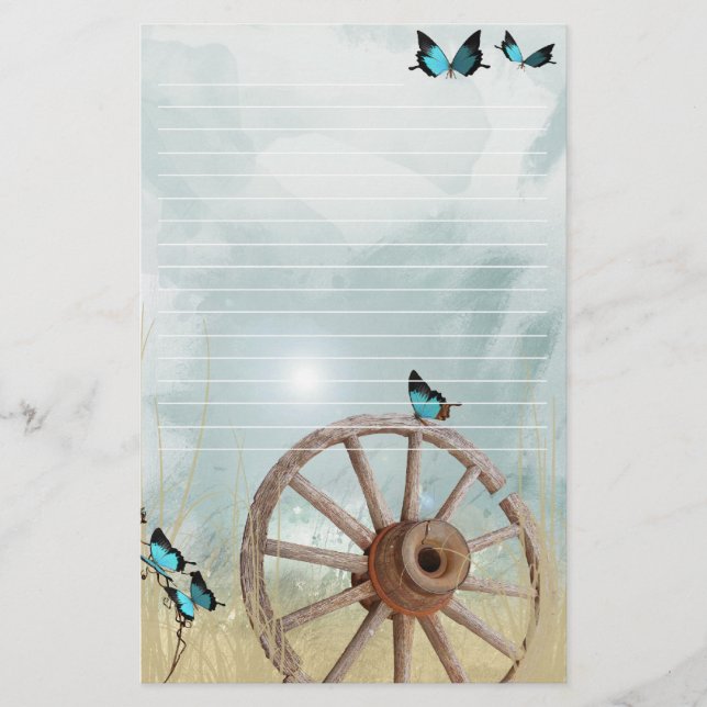 Rustic romantic country stationery (Front)