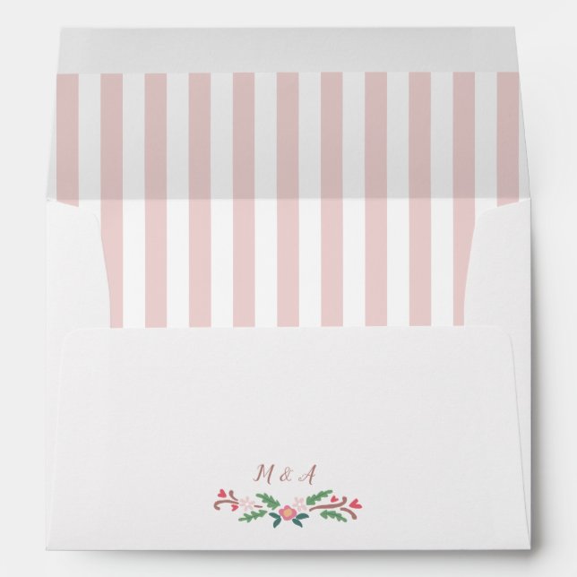 Rustic Romantic Floral Bunch Envelope (Back (Bottom))