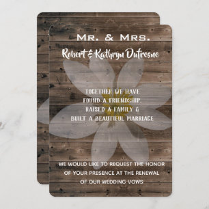 Rustic & Romantic Vow Renewal Invitation