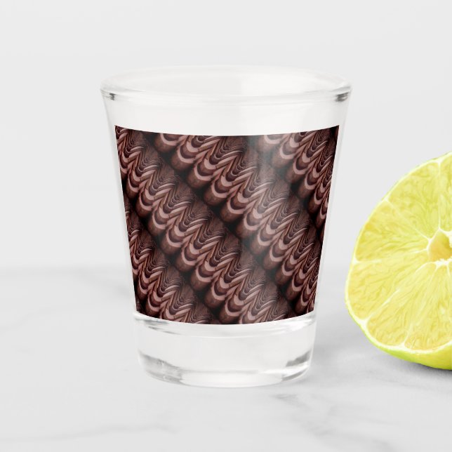 Rustic Roof Tiles with Unique Perspective   Shot Glass (Front)