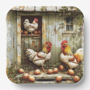 Rustic Roost Party Paper Plate