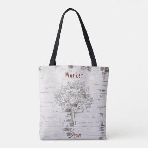 Rustic Rooster Brick Background Tote