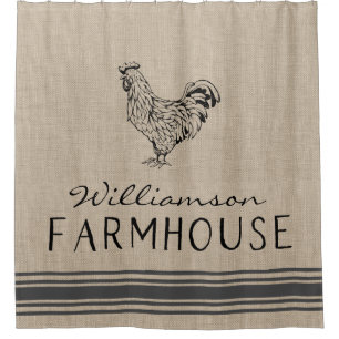 Rustic Rooster Farmhouse Style Family Name