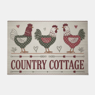 Rustic Rooster Kitchen Doormat