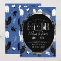 Rustic Roosters Farm Hand Drawn Pattern