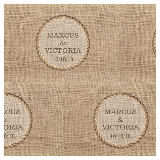 Rustic Rope Country Wedding Jute Fabric (Close Up)