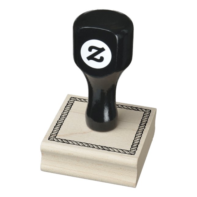 Rustic Rope Simple Square Cartoon Frame Rubber Stamp (Stamp)