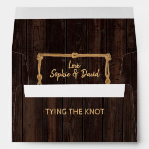 Rustic Rope We Are Tying The Knot I DO BBQ Envelope