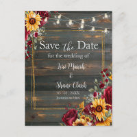 Rustic Rose and Aster Wedding Save the Date
