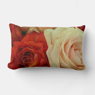Rustic Rose Bouquet-LUMBAR THROW PILLOW