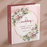 Rustic Rose Gold Bohemian Wedding Memory Album Binder<br><div class="desc">✅ For matching items search 216R in my collections ✅ Preserve your most treasured moments in this elegant wedding memory album and ring binder featuring rose gold accents, dusty pink and blush pink florals, and soft eucalyptus greenery. Designed with a romantic boho touch, it beautifully organizes photos, vows, and keepsakes...</div>