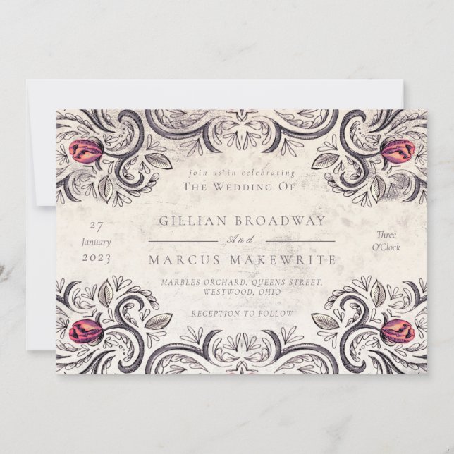 Rustic Rose Invitation (Front)