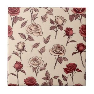 Rustic Rose Pattern Tile