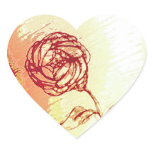 Rustic Rose Stickers