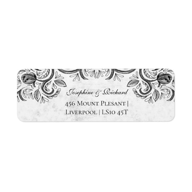 Rustic Rose Vintage black and white (Front)
