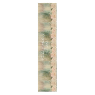 Rustic Rose Wedding Short Table Runner