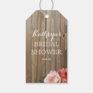 Rustic Roses   Bridal Shower Favour Tags
