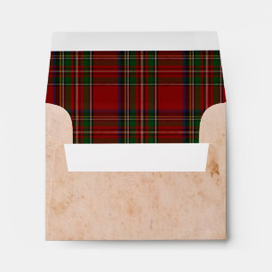 Rustic Royal Stewart Wedding RSVP Envelope