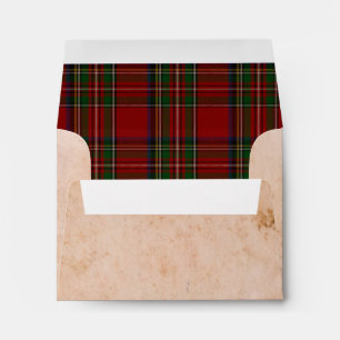 Rustic Royal Stewart Wedding Thank You Envelope