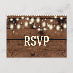 Rustic RSVP Card, Wedding RSVP Card