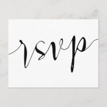Rustic RSVP Postcard Reply Card